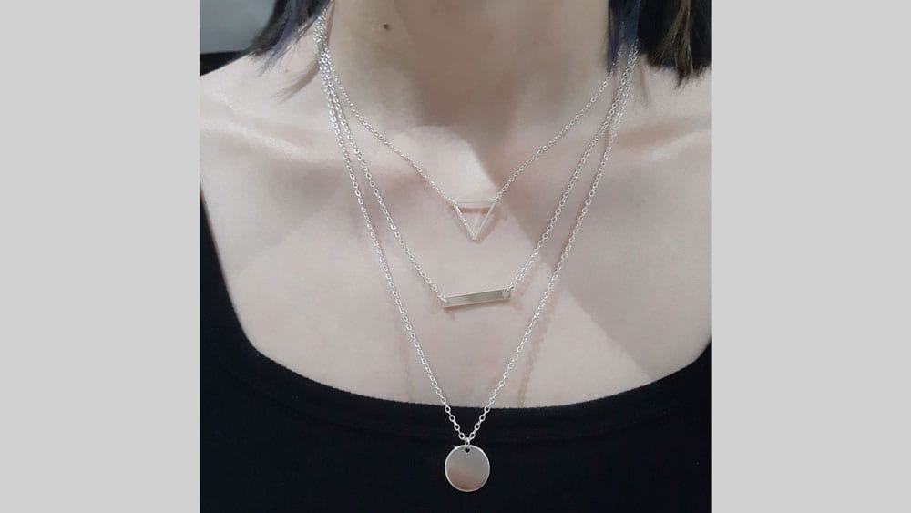 Customized Personality Layered Disc Pendant Necklace Manufacturers