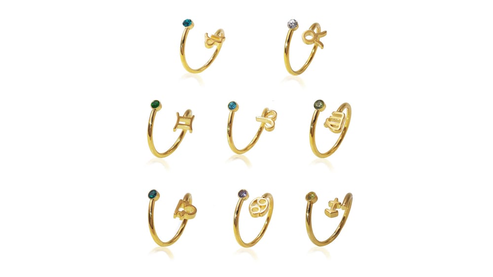 Fashion Classic 12 Zodiac Rings Customized for Women