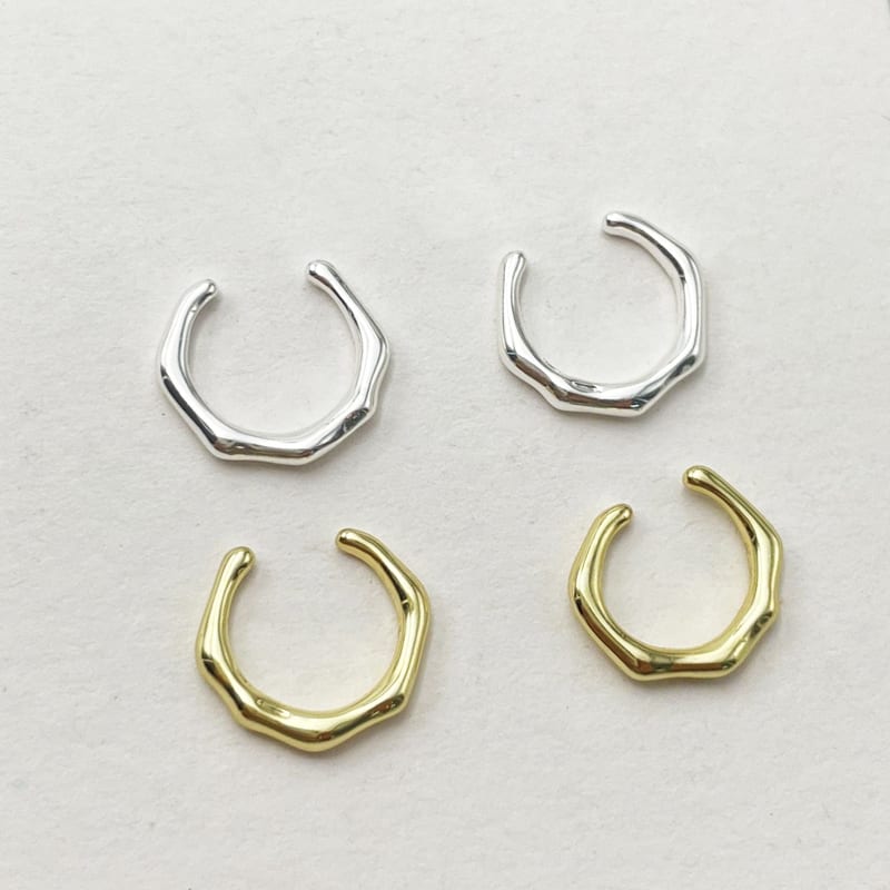 Custom silver gold plated cuff earrings for women