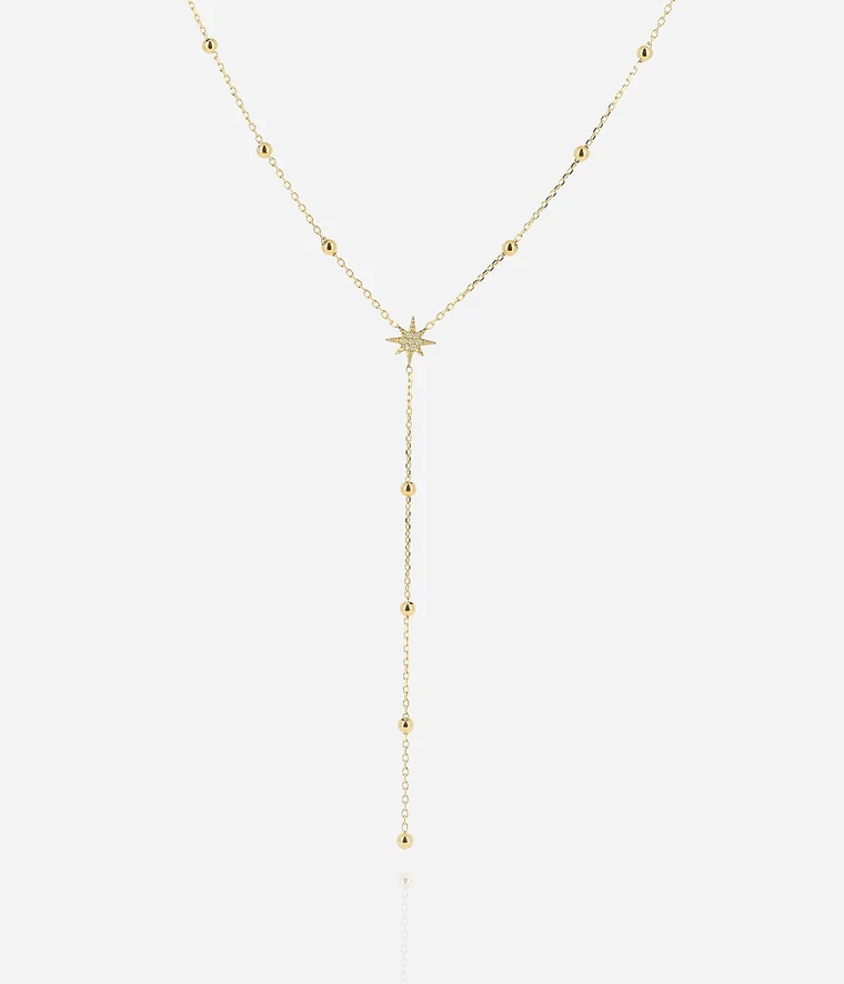 14K Gold Plated Y-Shaped Zircon Necklace for Women, Minimalist Clavicle Chain, European Fashion Versatile Elegant Jewelry