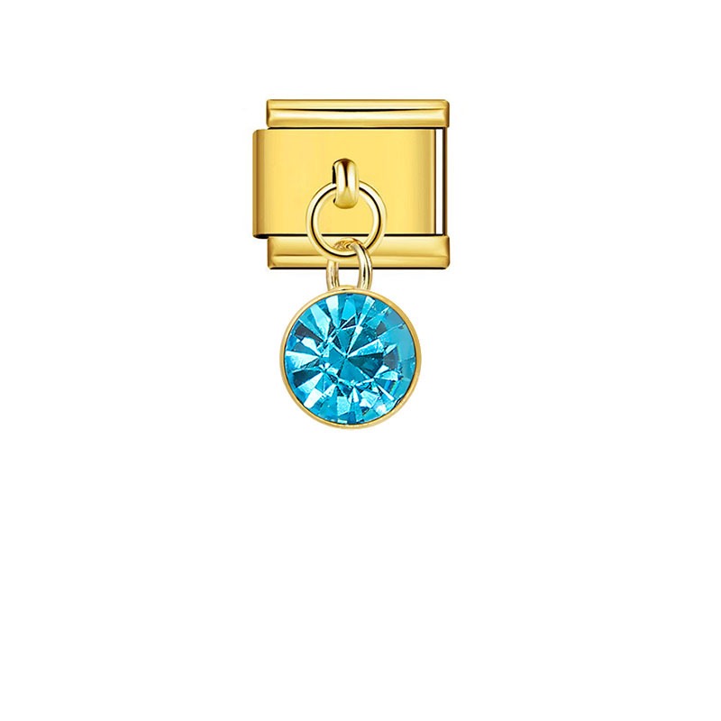 Twelve star stone Italian modular charm style 05, DIY bracelet jewelry accessory