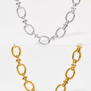 Retro heavy metal cross clasp necklace made of stainless steel