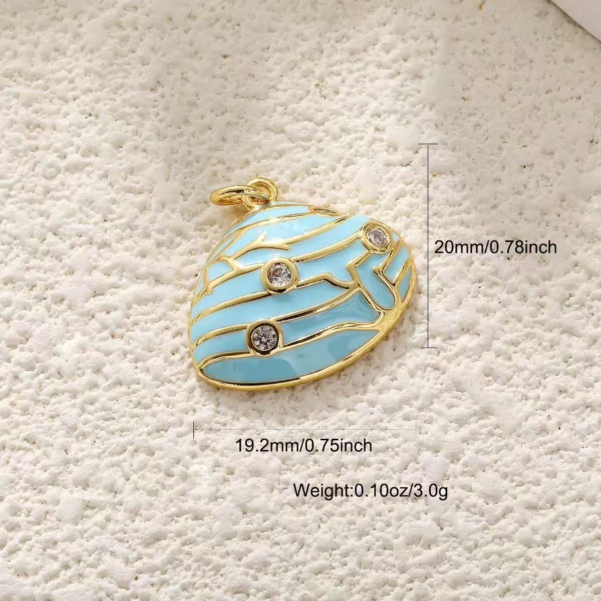 Ocean shell starfish conchar charm style 10, real gold plated copper pendant for DIY jewelry making