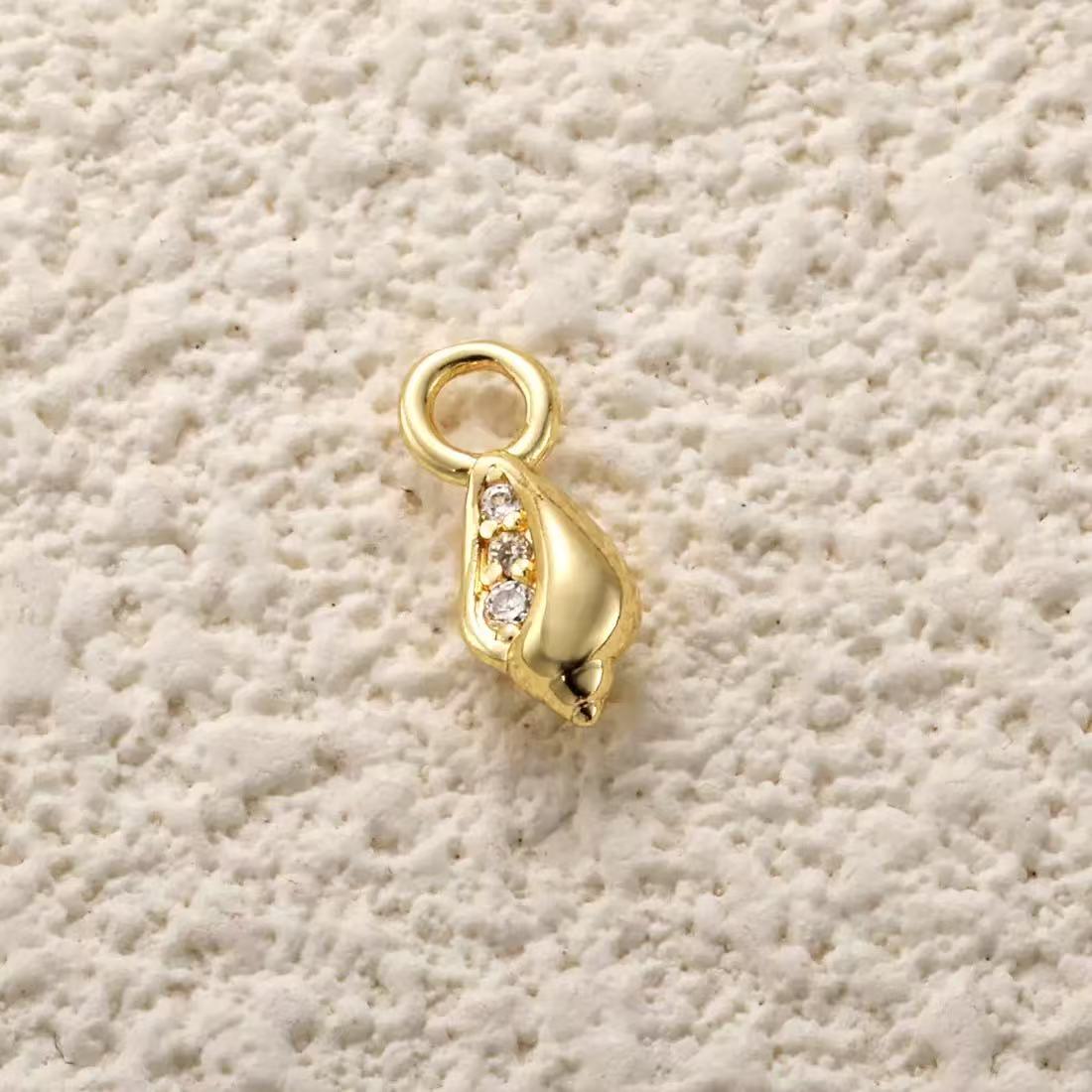 Ocean shell starfish conchar charm style 19, real gold plated copper pendant for DIY jewelry making