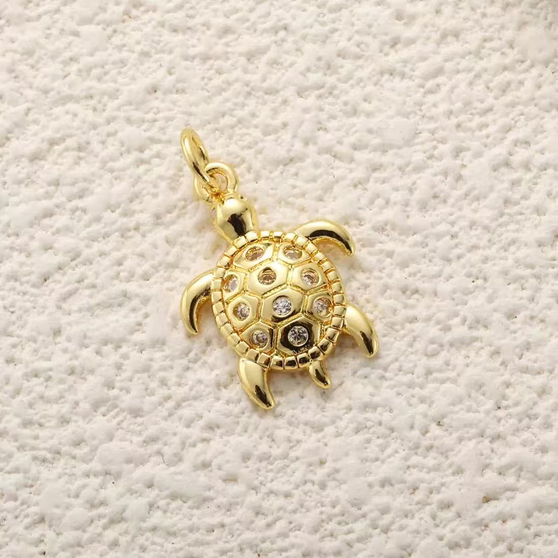 Ocean shell starfish conchar charm style 31, real gold plated copper pendant for DIY jewelry making