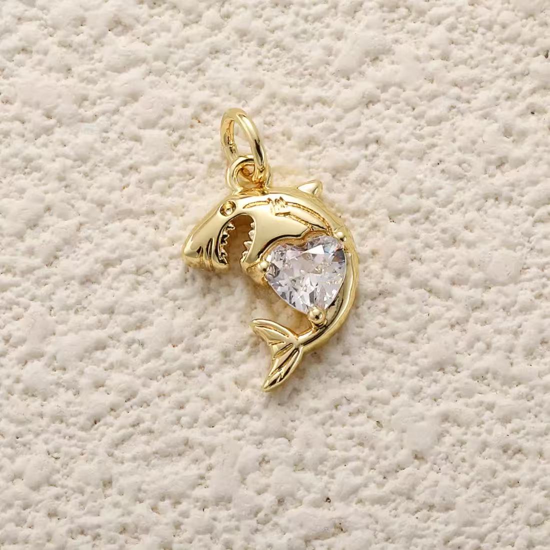 Ocean shell starfish conchar charm style 20, real gold plated copper pendant for DIY jewelry making