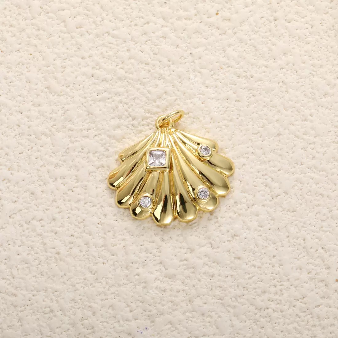 Ocean shell starfish conchar charm style 33, real gold plated copper pendant for DIY jewelry making